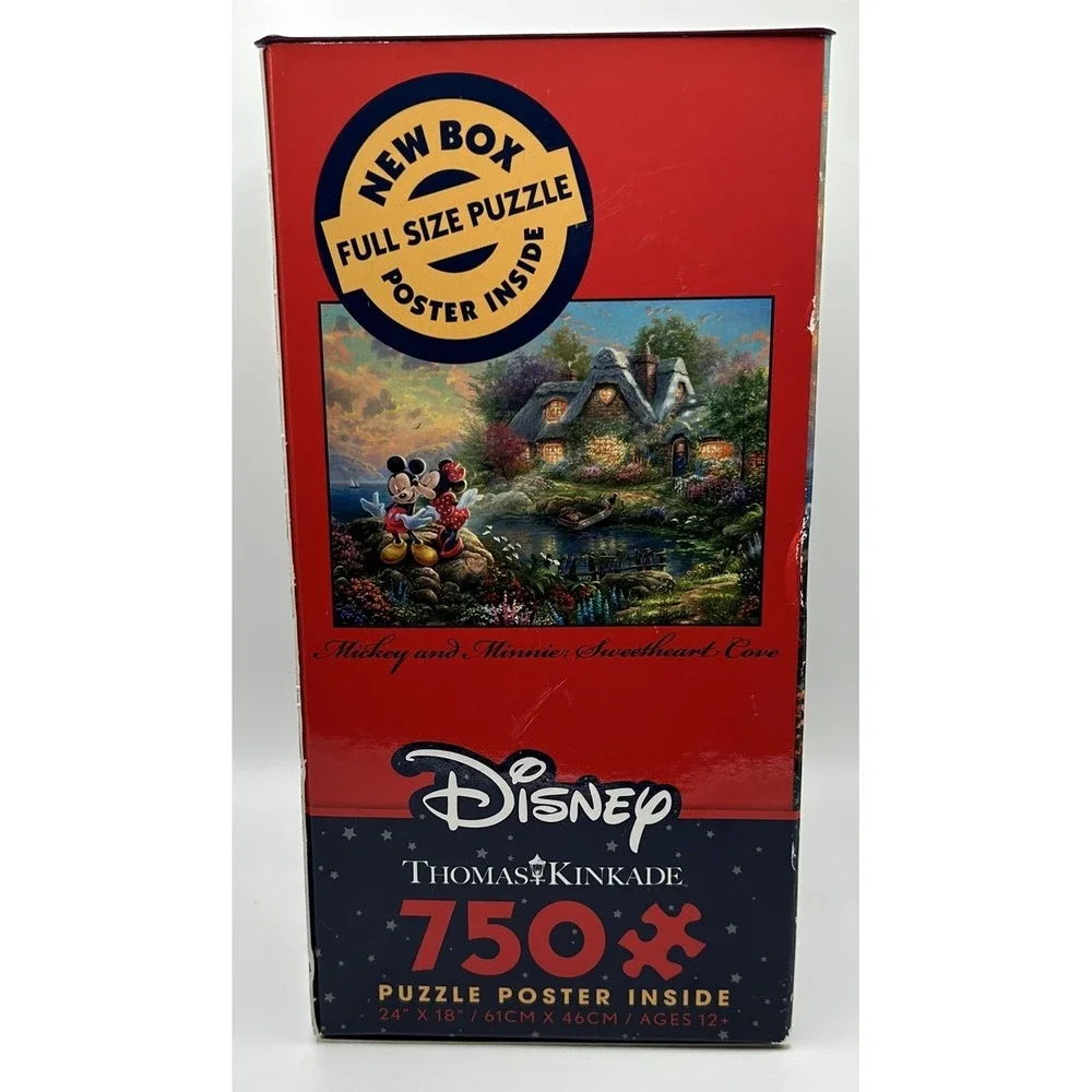 Thomas Kinkade Disney Mickey And Minnie Sweetheart‎ Cove Puzzle 750 Pieces NEW